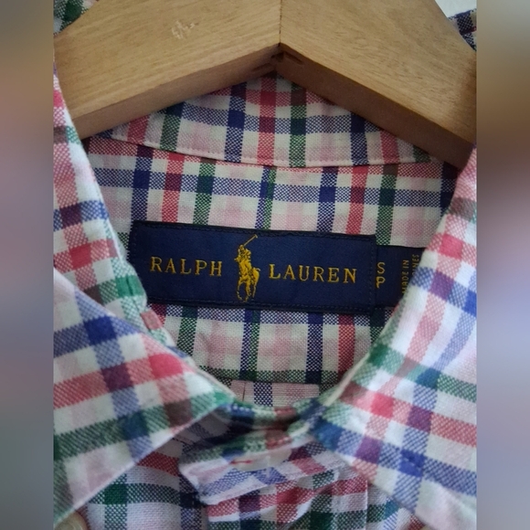 Ralph Lauren Plaid Button Front Longsleeve Shirt S Preppy Academia - Picture 3 of 7